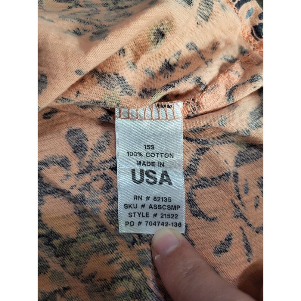 Fresh Produce Womens XS Pastel Asymmetric Sharkbite Hem Tunic Top Tee Comfy Boho - Picture 6 of 8